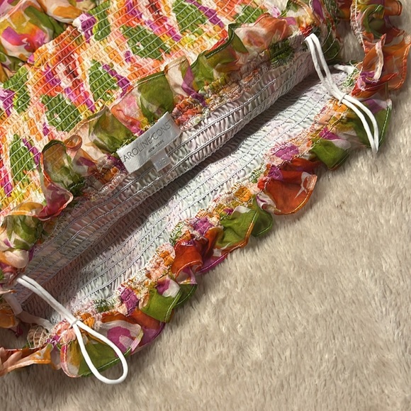 CAROLINE CONSTAS Hydra Floral Off-the-Shoulder Ruffle Top - Picture 9 of 9